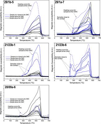 High temperature susceptibility measurements: A potential tool for the identification of oil-water transition zone in petroleum reservoirs